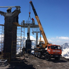 Supply of equipment for the highest ropeway in Europe is completed in Elbrus region